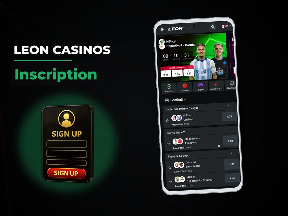 Leon casinos - Inscription
